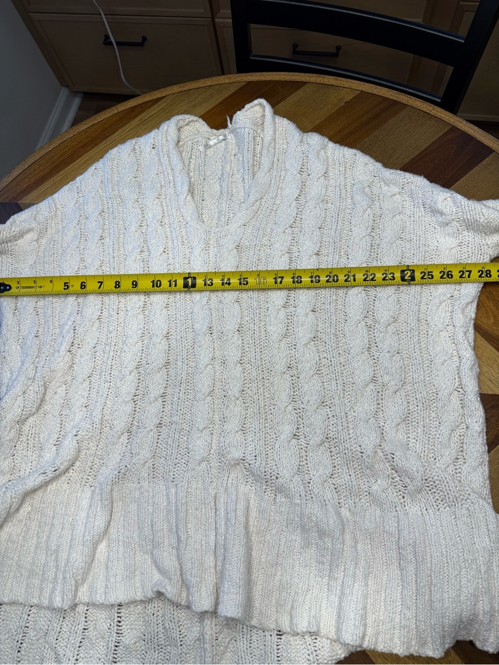 Free People Easy Cable V-Neck Sweater Ivory see tag - Picture 9 of 10